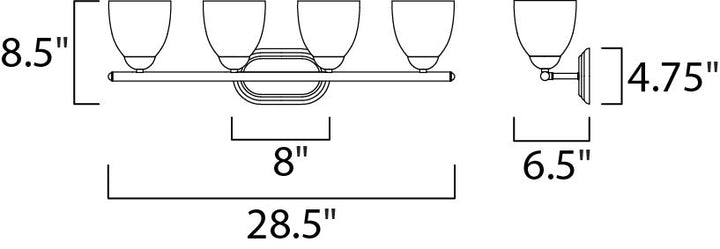 Maxim Axis 11314FTSN Bath Vanity Light 29 in. wide - Satin Nickel