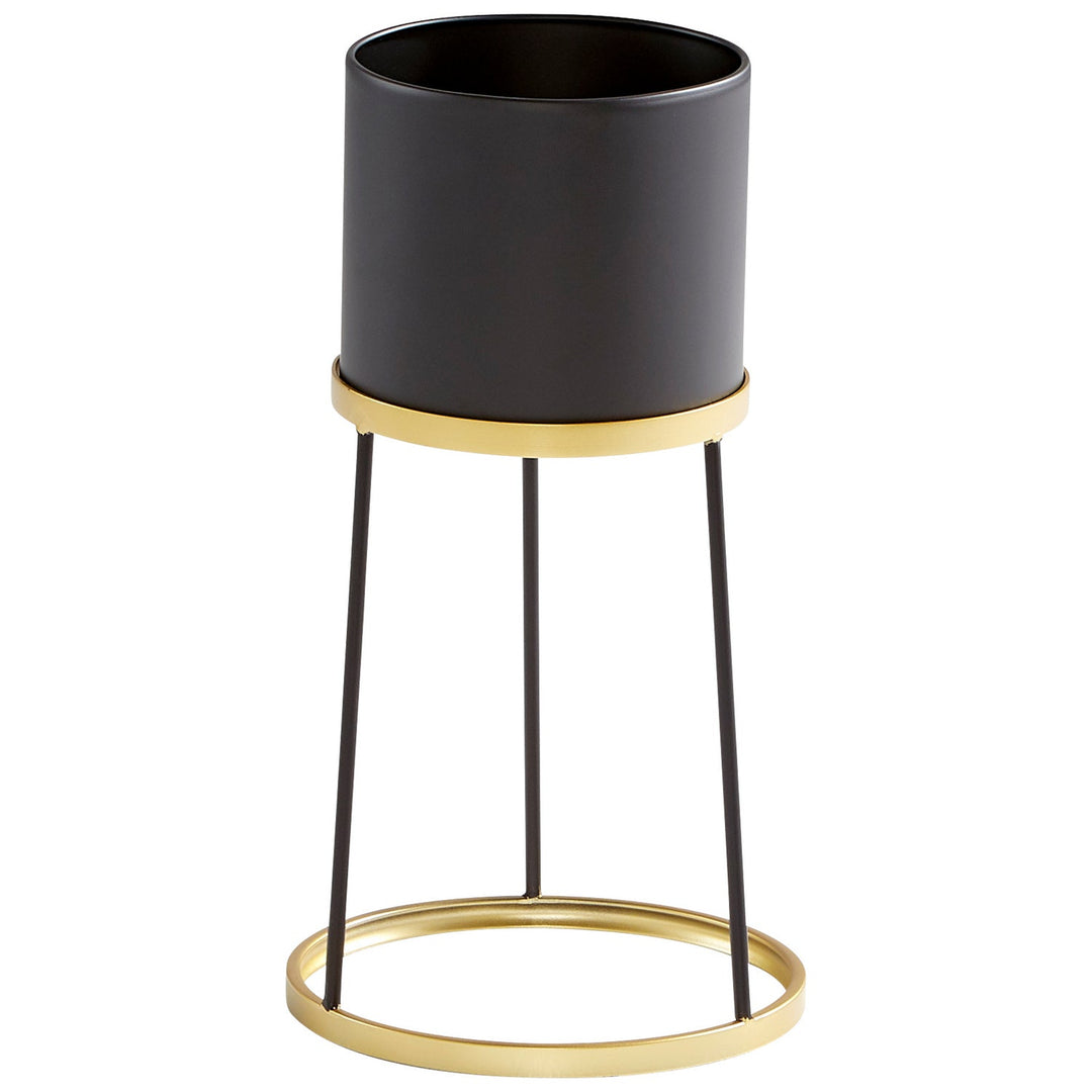 Cyan 11038 Vases & Planters - Gold And Black