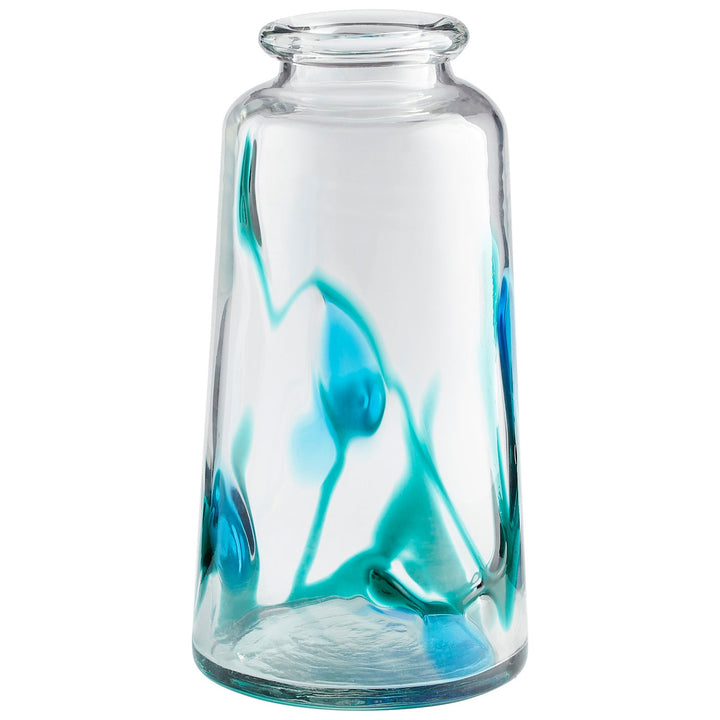 Cyan 11071 Vases & Planters - Blue/Clear