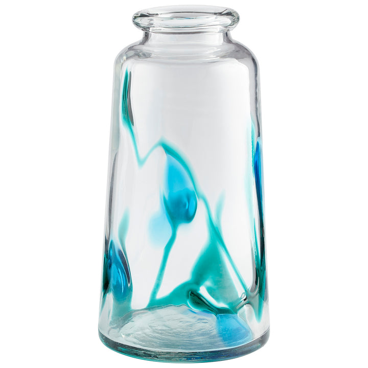 Cyan 11071 Vases & Planters - Blue/Clear