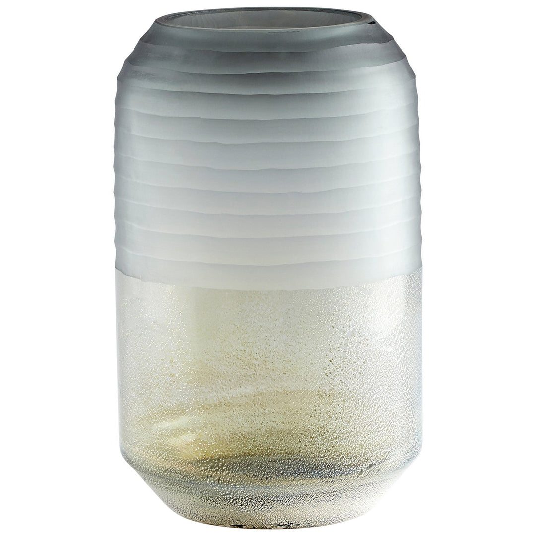 Cyan 11104 Vases & Planters - Grey And Guilded Silver
