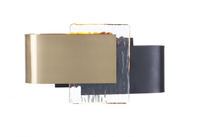 Craftmade Harmony 11912FBSB-LED Wall Sconce Light - Flat Black/Satin Brass