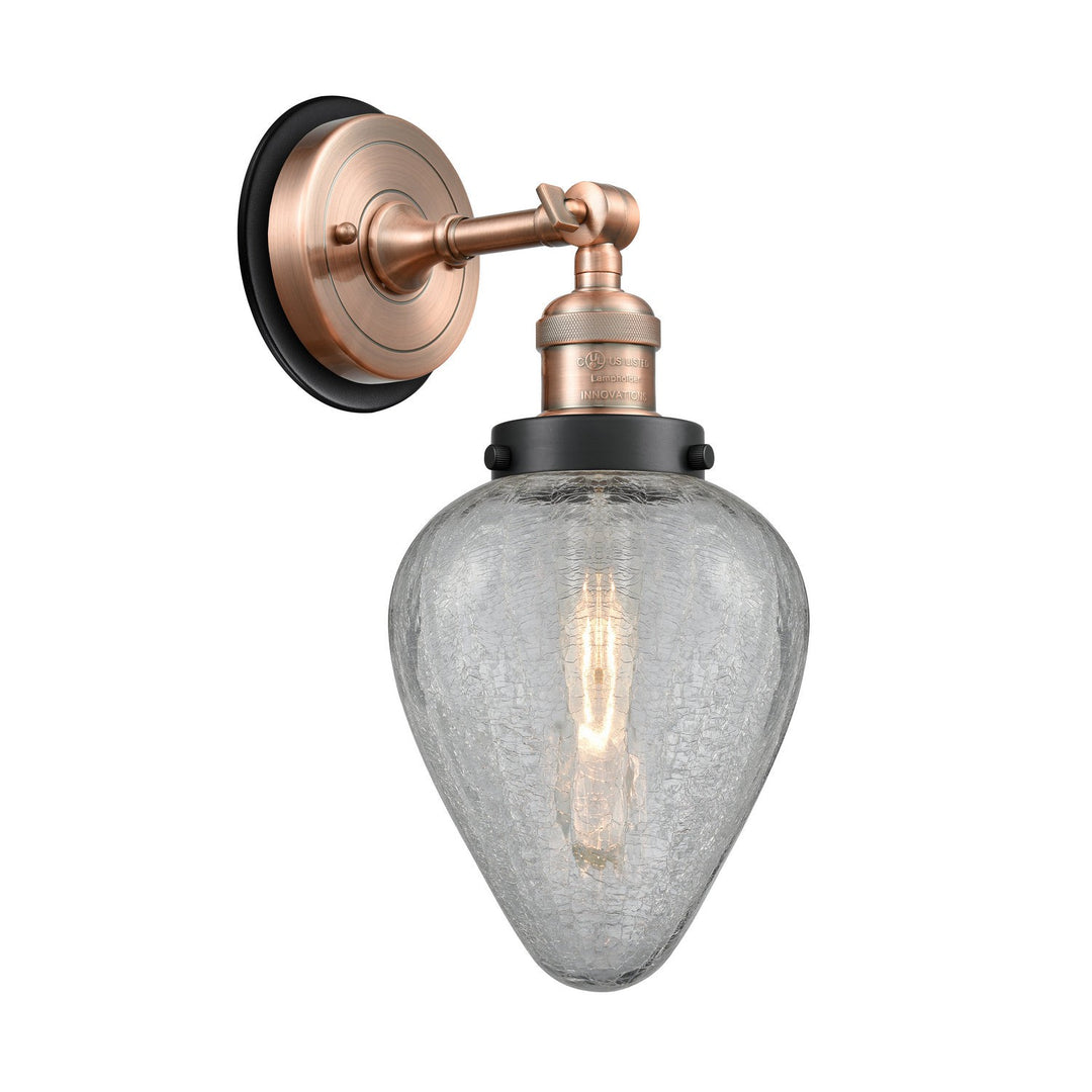 Innovations Franklin Restoration 203AC-BPBK-HRBK-G165 Wall Sconce Light - Antique Copper