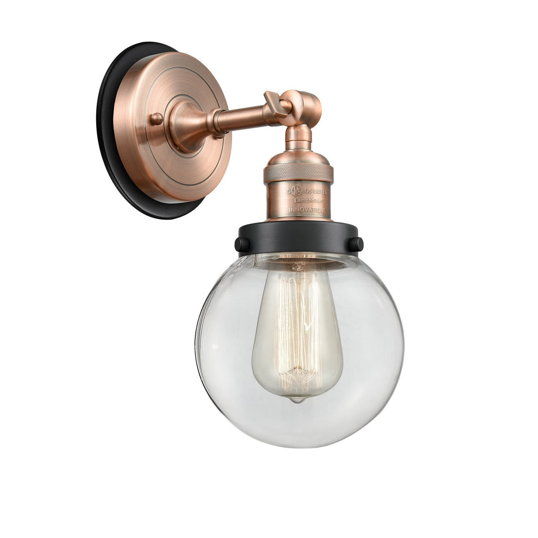 Innovations Franklin Restoration 203AC-BPBK-HRBK-G202-6 Wall Sconce Light - Antique Copper