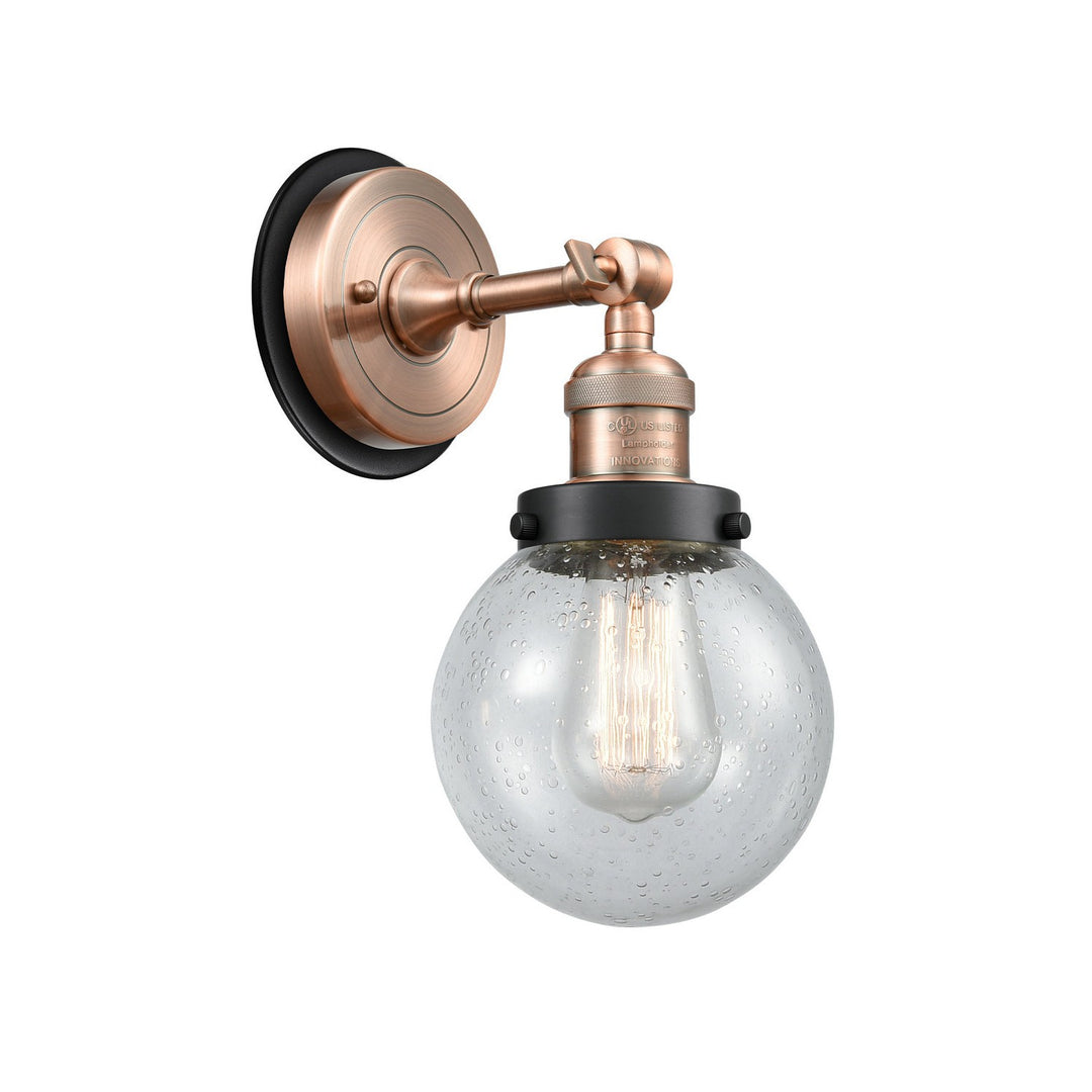Innovations Franklin Restoration 203AC-BPBK-HRBK-G204-6 Wall Sconce Light - Antique Copper