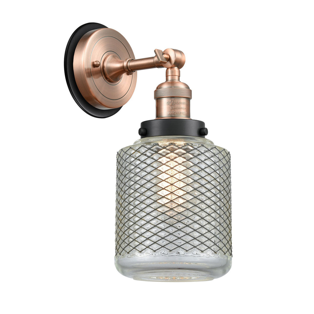 Innovations Franklin Restoration 203AC-BPBK-HRBK-G262 Wall Sconce Light - Antique Copper