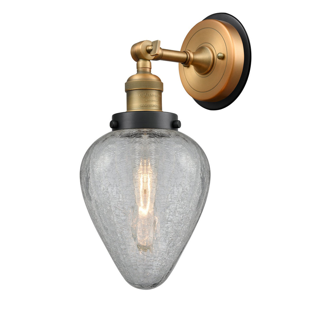 Innovations Franklin Restoration 203BB-BPBK-HRBK-G165 Wall Sconce Light - Brushed Brass