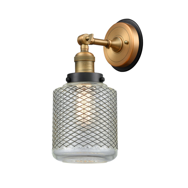 Innovations Franklin Restoration 203BB-BPBK-HRBK-G262 Wall Sconce Light - Brushed Brass