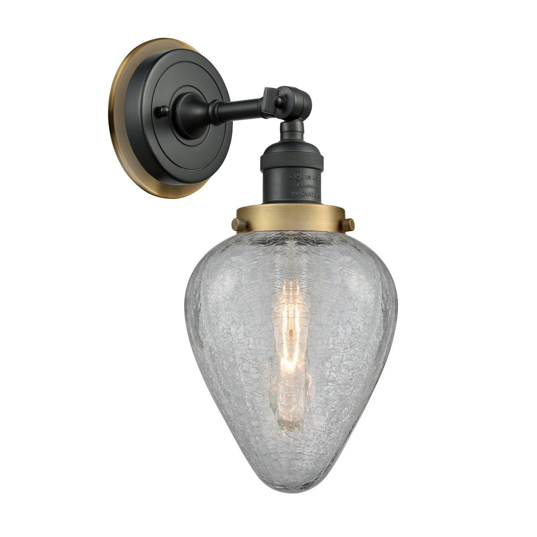 Innovations Franklin Restoration 203BK-BPBB-HRBB-G165 Wall Sconce Light - Matte Black