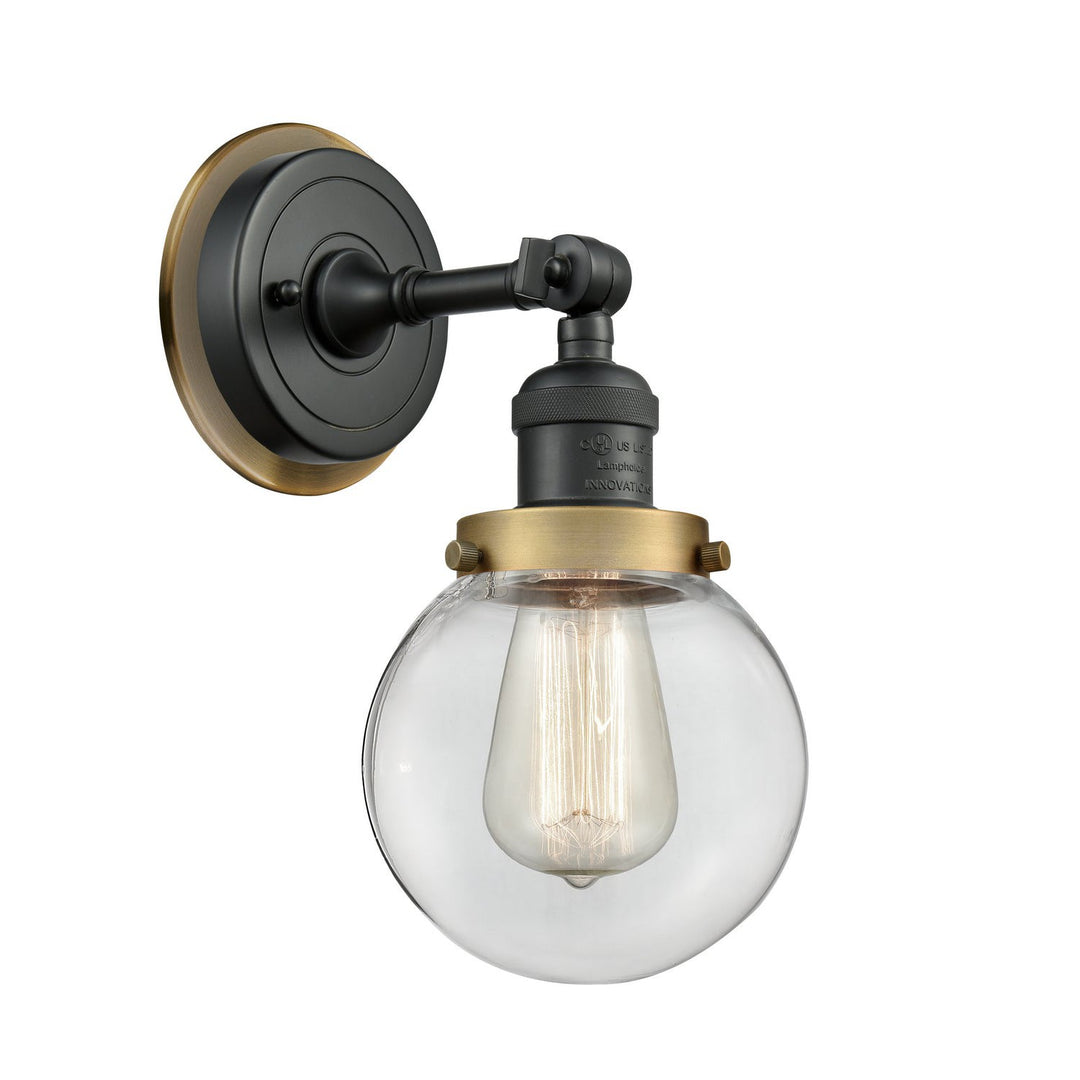 Innovations Franklin Restoration 203BK-BPBB-HRBB-G202-6 Wall Sconce Light - Matte Black
