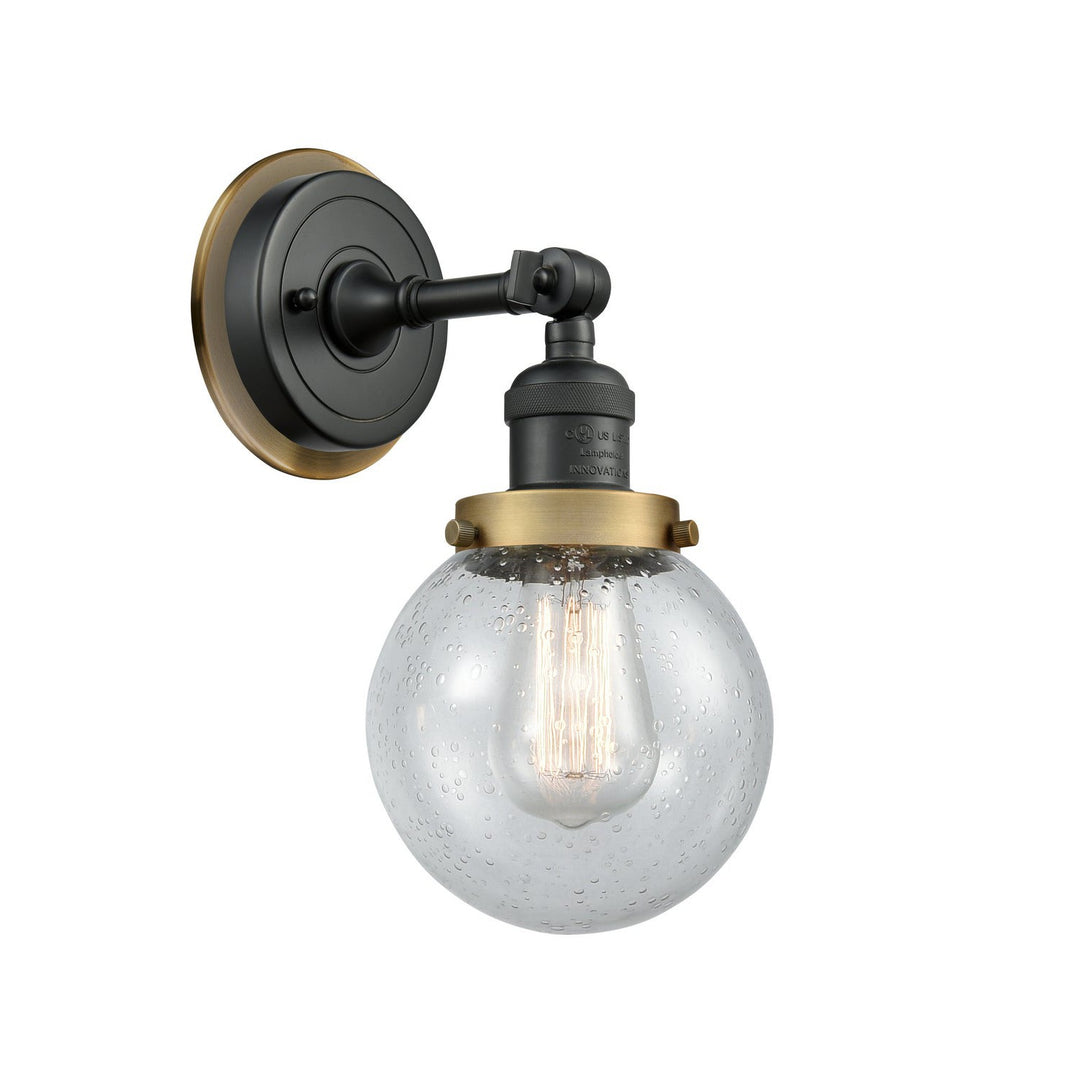 Innovations Franklin Restoration 203BK-BPBB-HRBB-G204-6 Wall Sconce Light - Matte Black