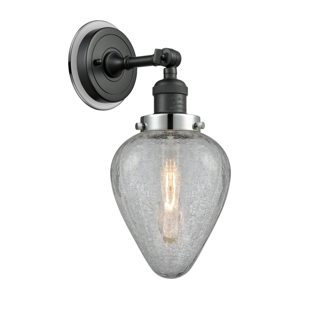 Innovations Franklin Restoration 203BK-BPPC-HRPC-G165 Wall Sconce Light - Matte Black