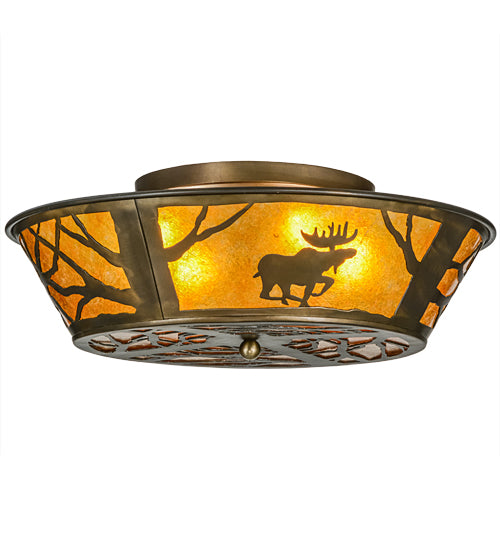 Meyda Tiffany Moose At Dawn 113169 Ceiling Light - Antique Copper
