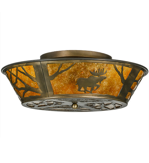 Meyda Tiffany Moose At Dawn 113169 Ceiling Light - Antique Copper