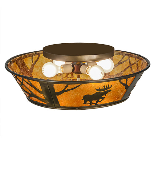 Meyda Tiffany Moose At Dawn 113169 Ceiling Light - Antique Copper