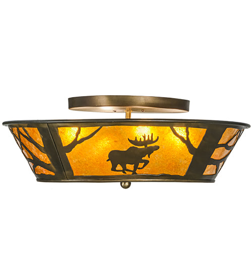 Meyda Tiffany Moose At Dawn 113169 Ceiling Light - Antique Copper