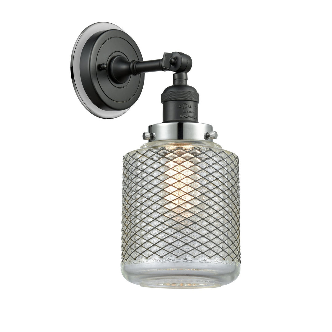 Innovations Franklin Restoration 203BK-BPPC-HRPC-G262 Wall Sconce Light - Matte Black