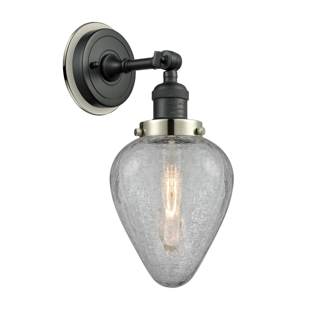 Innovations Franklin Restoration 203BK-BPPN-HRPN-G165 Wall Sconce Light - Matte Black