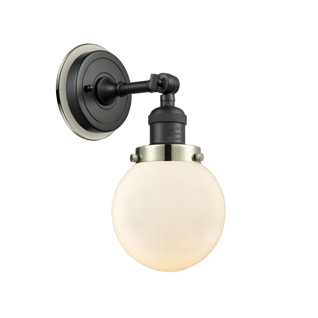 Innovations Franklin Restoration 203BK-BPPN-HRPN-G201-6 Wall Sconce Light - Matte Black