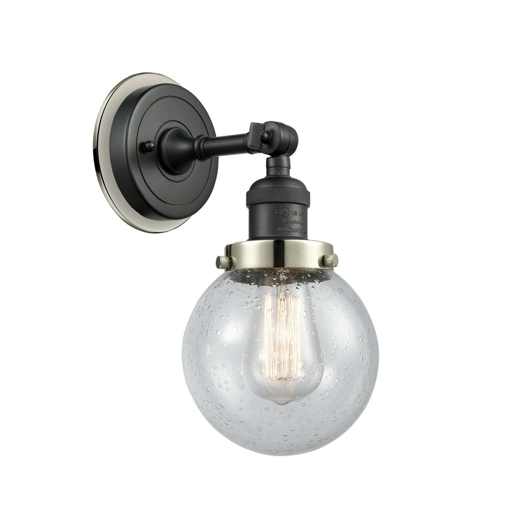 Innovations Franklin Restoration 203BK-BPPN-HRPN-G204-6 Wall Sconce Light - Matte Black
