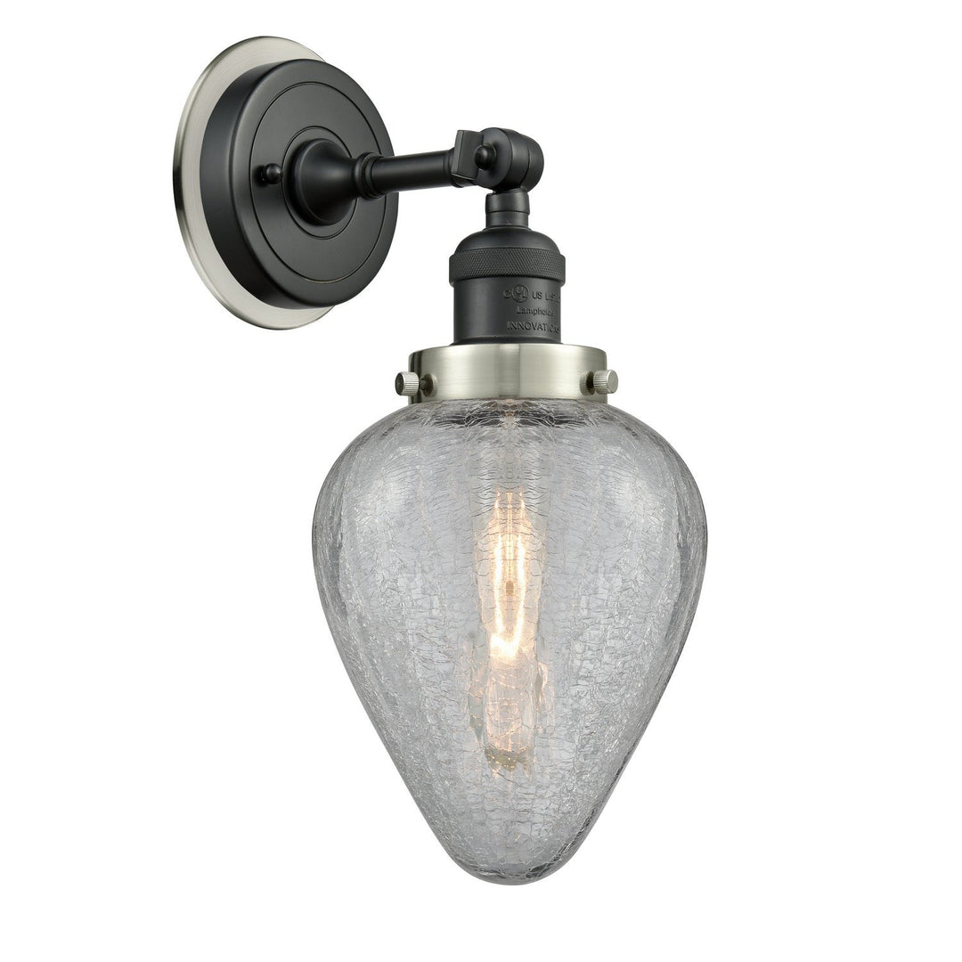 Innovations Franklin Restoration 203BK-BPSN-HRSN-G165 Wall Sconce Light - Matte Black