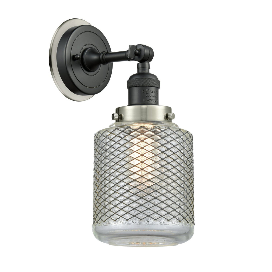 Innovations Franklin Restoration 203BK-BPSN-HRSN-G262 Wall Sconce Light - Matte Black