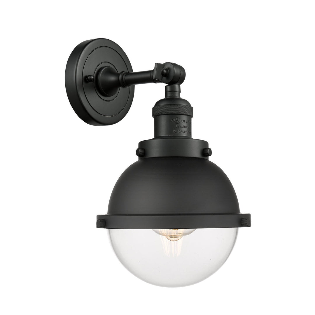 Innovations Franklin Restoration 203-BK-HFS-62-BK-LED Wall Sconce Light - Matte Black
