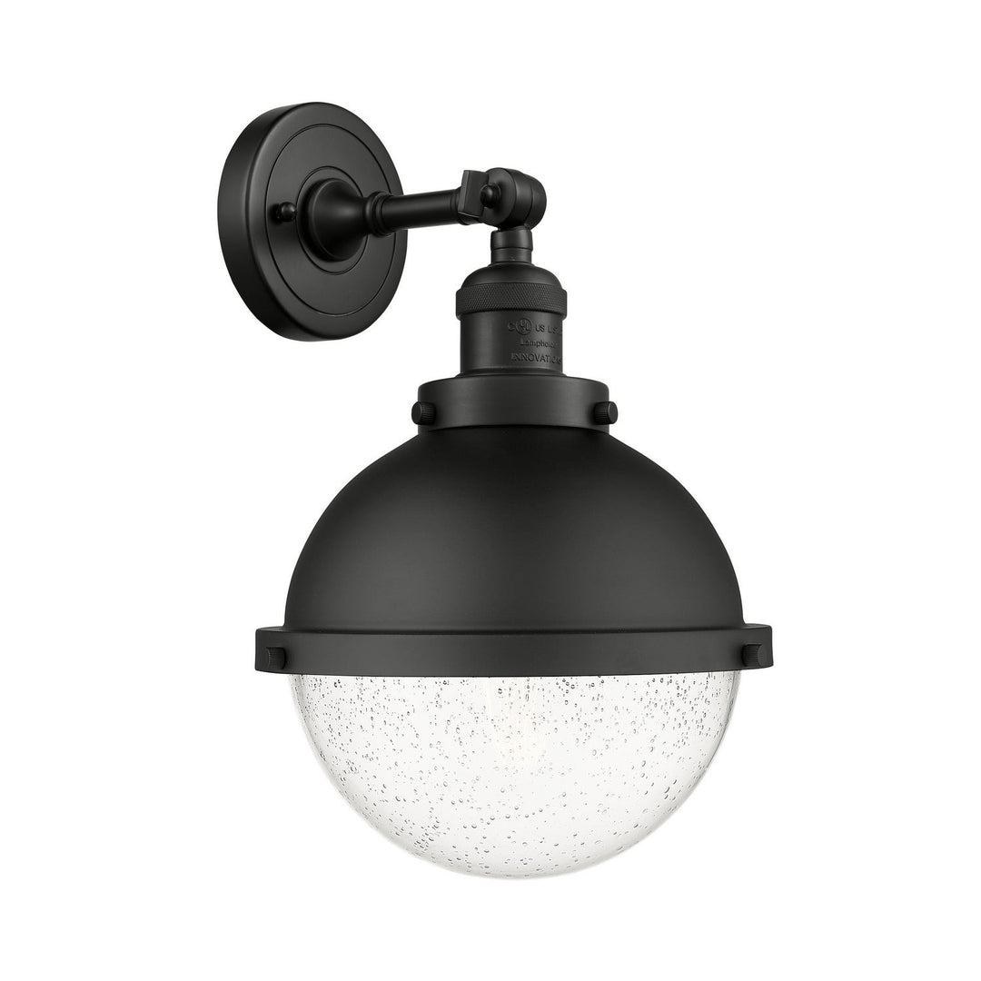 Innovations Franklin Restoration 203-BK-HFS-84-BK-LED Wall Sconce Light - Matte Black