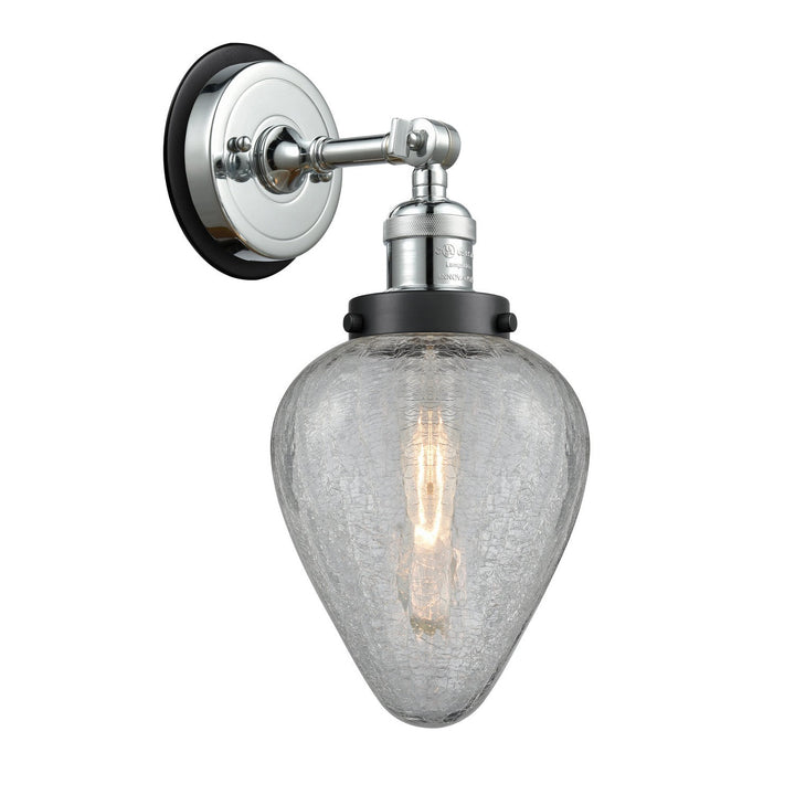 Innovations Franklin Restoration 203PC-BPBK-HRBK-G165 Wall Sconce Light - Polished Chrome