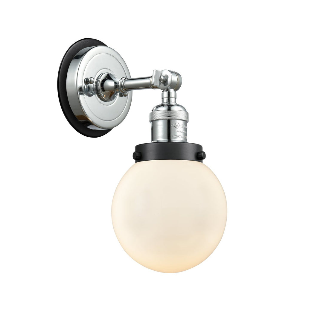 Innovations Franklin Restoration 203PC-BPBK-HRBK-G201-6 Wall Sconce Light - Polished Chrome