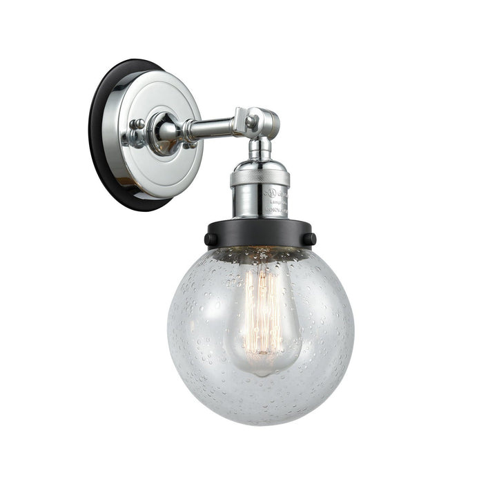 Innovations Franklin Restoration 203PC-BPBK-HRBK-G204-6 Wall Sconce Light - Polished Chrome