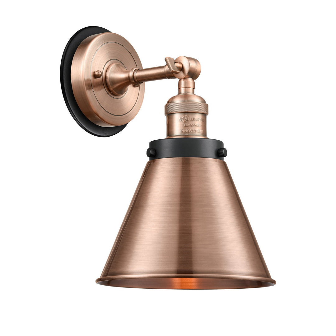 Innovations Franklin Restoration 203AC-BPBK-HRBK-M13-AC Wall Sconce Light - Antique Copper