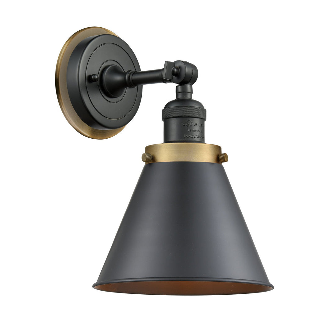Innovations Franklin Restoration 203BK-BPBB-HRBB-M13-BK Wall Sconce Light - Matte Black