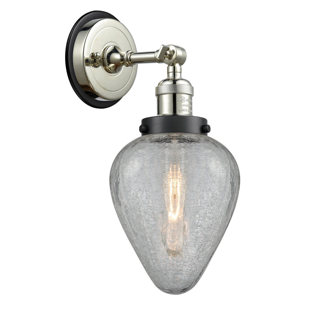Innovations Franklin Restoration 203PN-BPBK-HRBK-G165 Wall Sconce Light - Polished Nickel