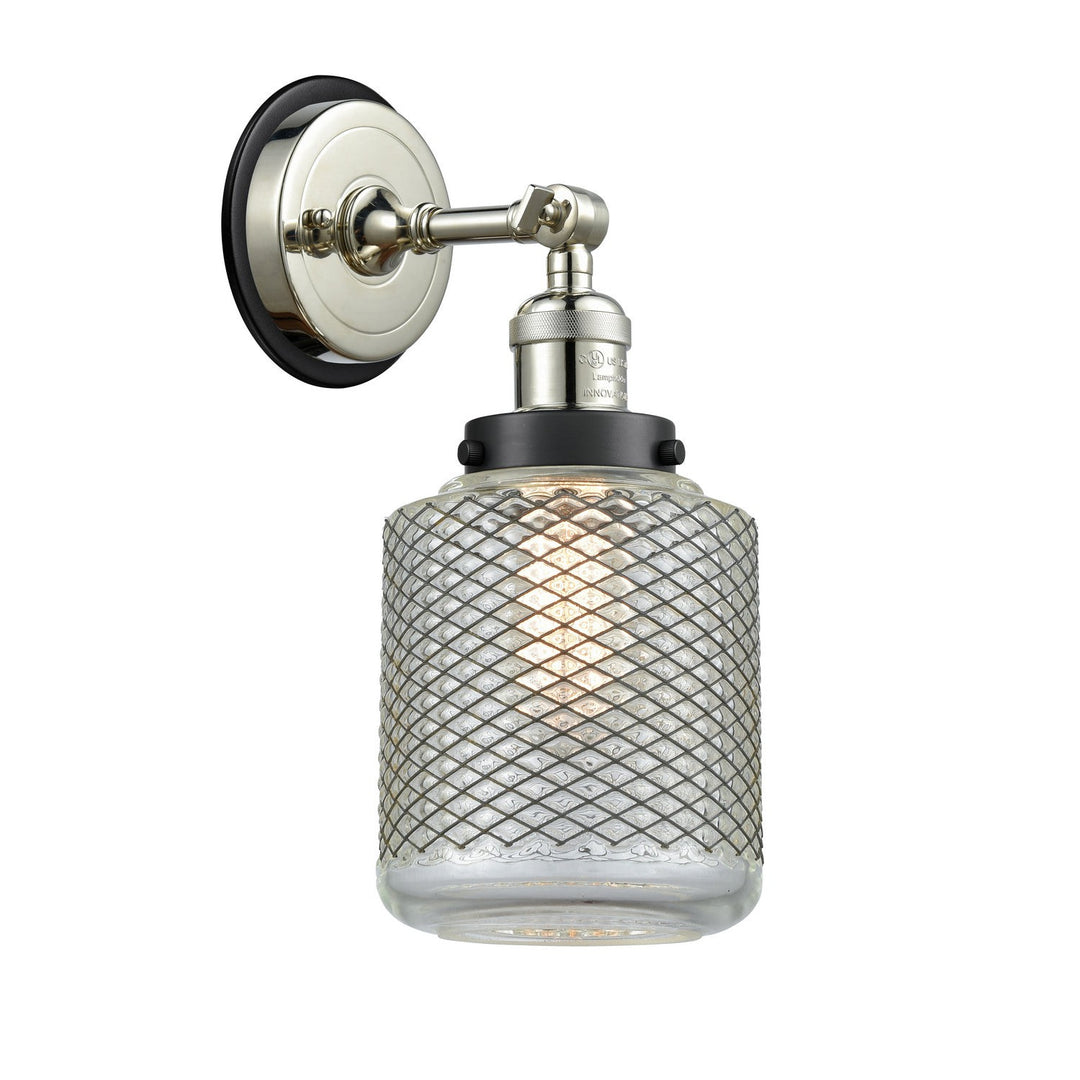Innovations Franklin Restoration 203PN-BPBK-HRBK-G262 Wall Sconce Light - Polished Nickel