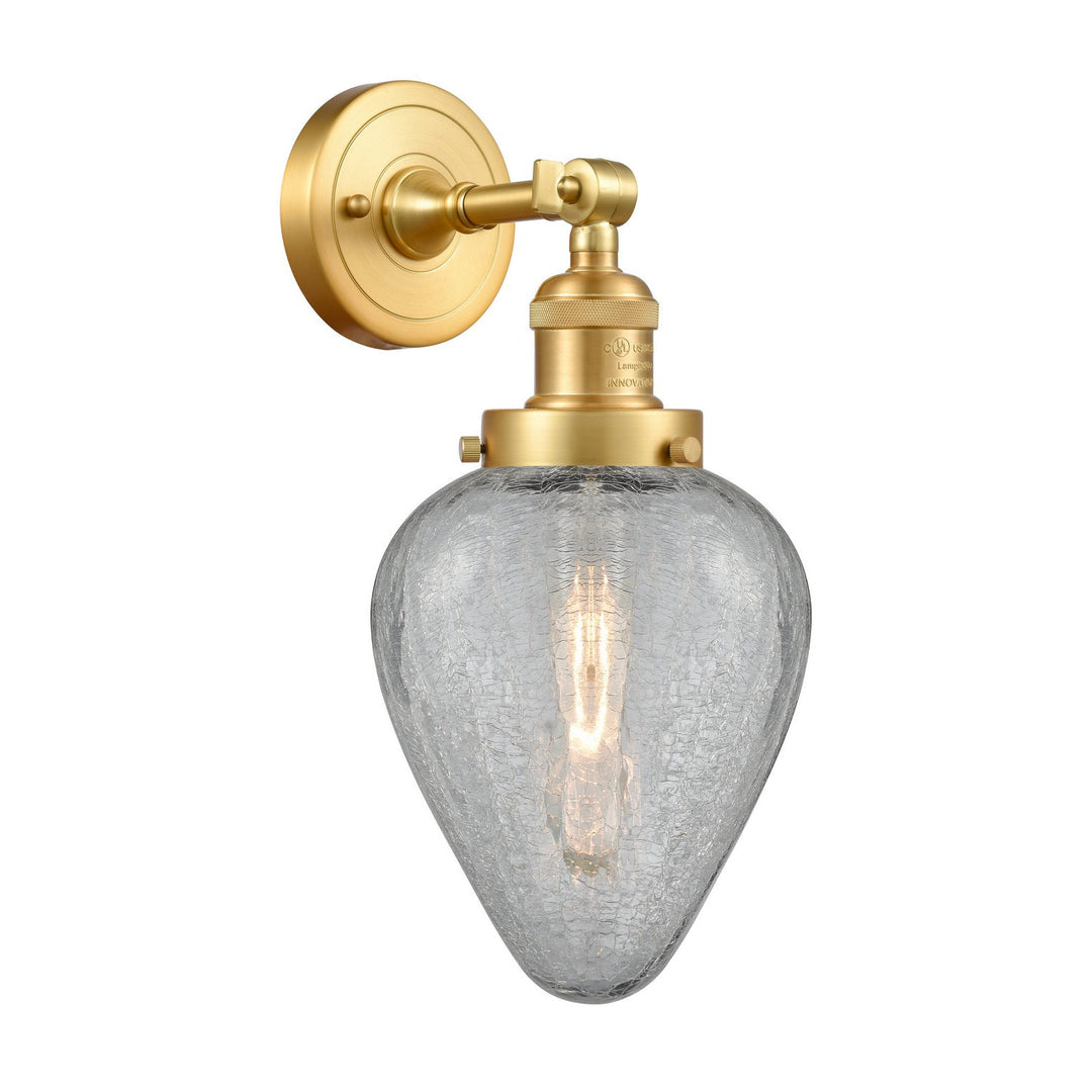 Innovations Franklin Restoration 203-SG-G165-LED Wall Sconce Light - Satin Gold