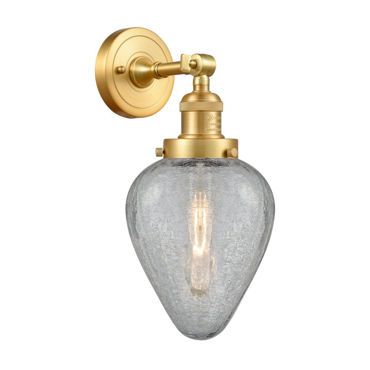 Innovations Franklin Restoration 203-SG-G165-LED Wall Sconce Light - Satin Gold