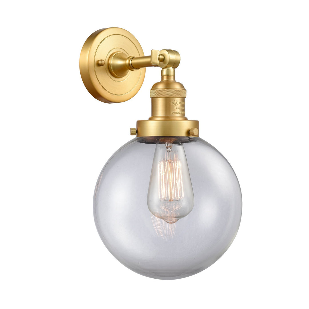 Innovations Franklin Restoration 203-SG-G202-8-LED Wall Sconce Light - Satin Gold