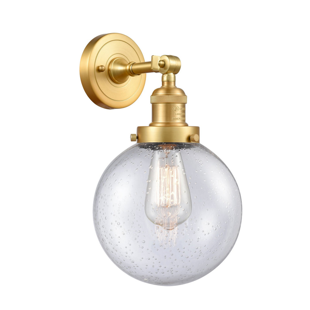 Innovations Franklin Restoration 203-SG-G204-8-LED Wall Sconce Light - Satin Gold