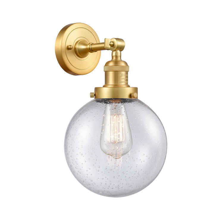 Innovations Franklin Restoration 203-SG-G204-8-LED Wall Sconce Light - Satin Gold