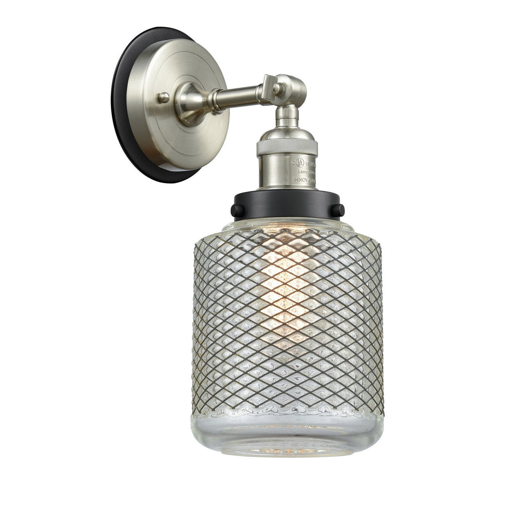 Innovations Franklin Restoration 203SN-BPBK-HRBK-G262 Wall Sconce Light - Brushed Satin Nickel
