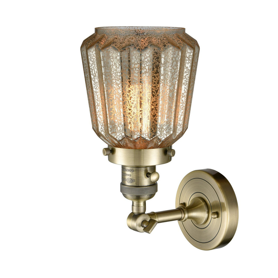 Innovations Franklin Restoration 203SW-AB-G146 Wall Sconce Light - Antique Brass