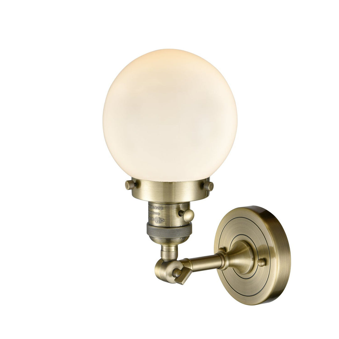Innovations Franklin Restoration 203SW-AB-G201-6-LED Wall Sconce Light - Antique Brass