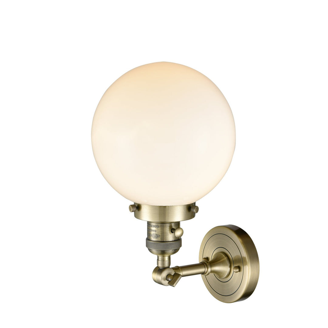 Innovations Franklin Restoration 203SW-AB-G201-8-LED Wall Sconce Light - Antique Brass