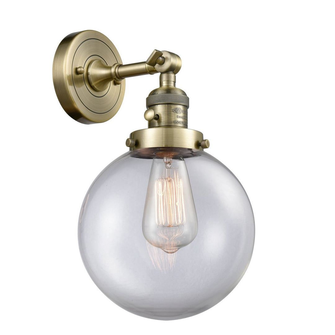 Innovations Franklin Restoration 203SW-AB-G202-8-LED Wall Sconce Light - Antique Brass