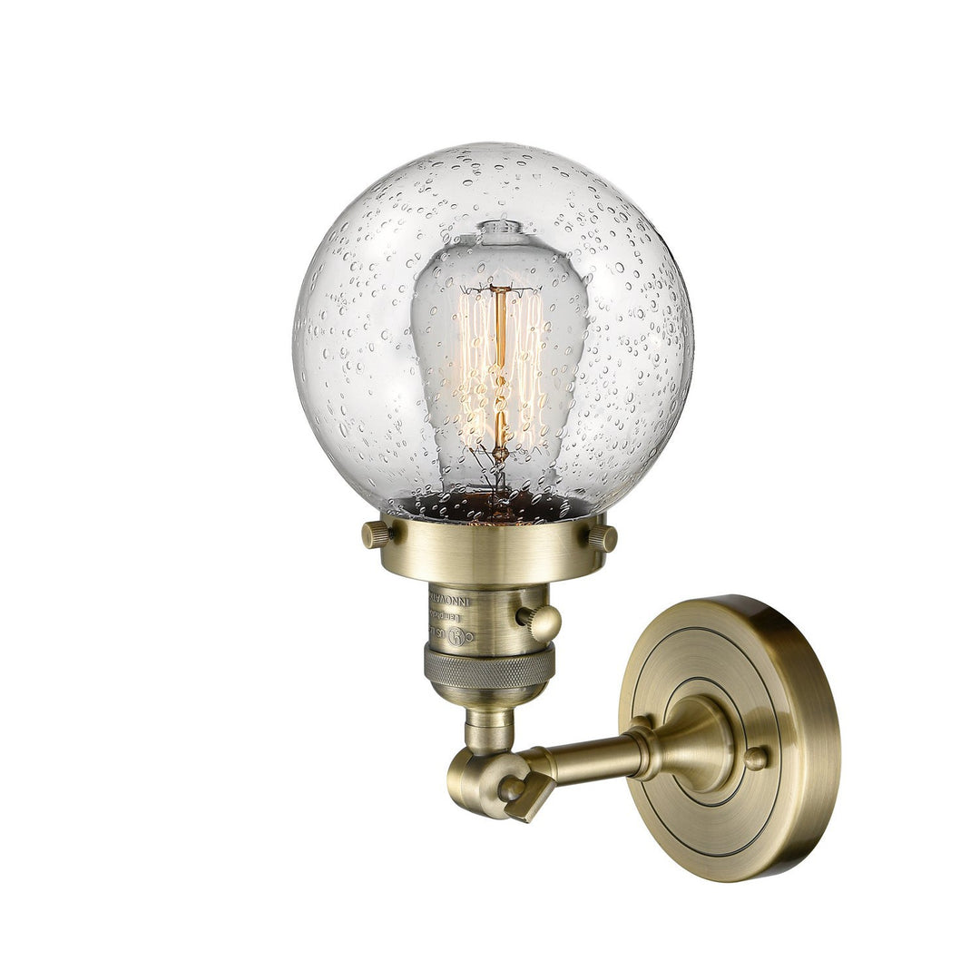 Innovations Franklin Restoration 203SW-AB-G204-6-LED Wall Sconce Light - Antique Brass