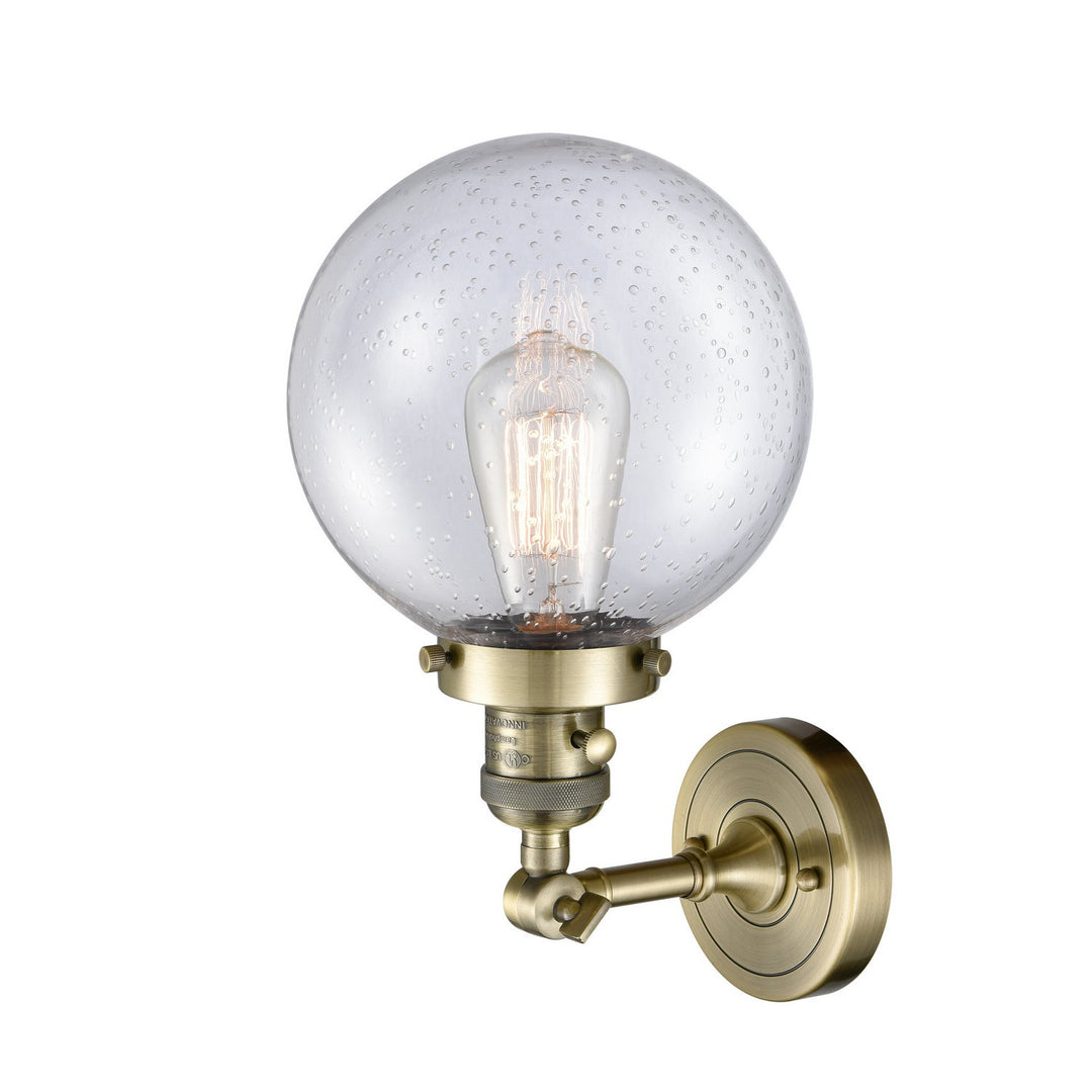 Innovations Franklin Restoration 203SW-AB-G204-8-LED Wall Sconce Light - Antique Brass