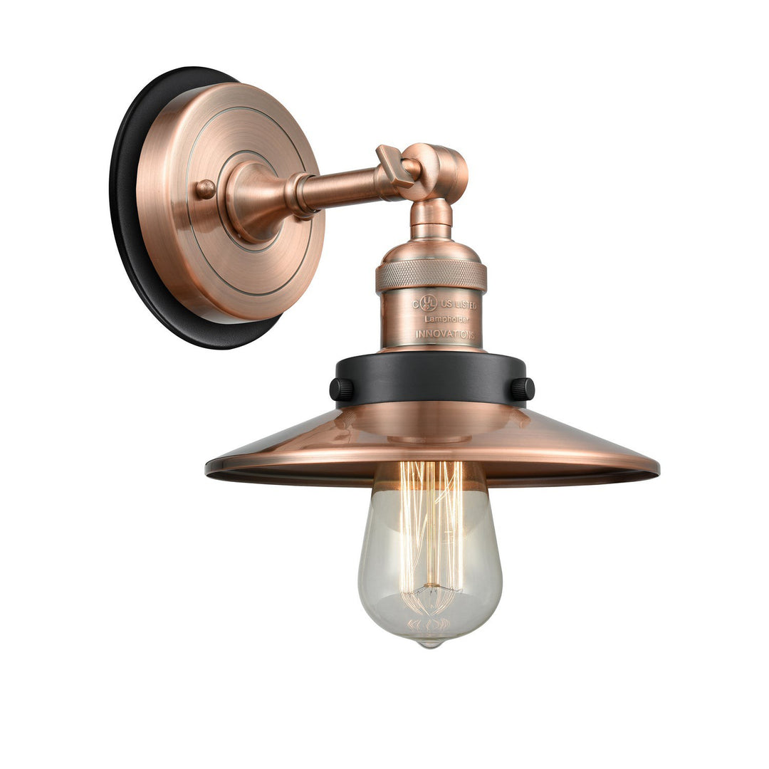 Innovations Franklin Restoration 203AC-BPBK-HRBK-M3-AC Wall Sconce Light - Antique Copper