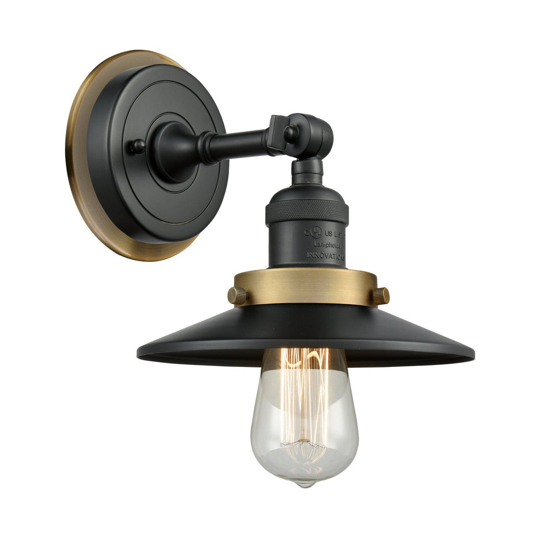 Innovations Franklin Restoration 203BK-BPBB-HRBB-M6-BK Wall Sconce Light - Matte Black