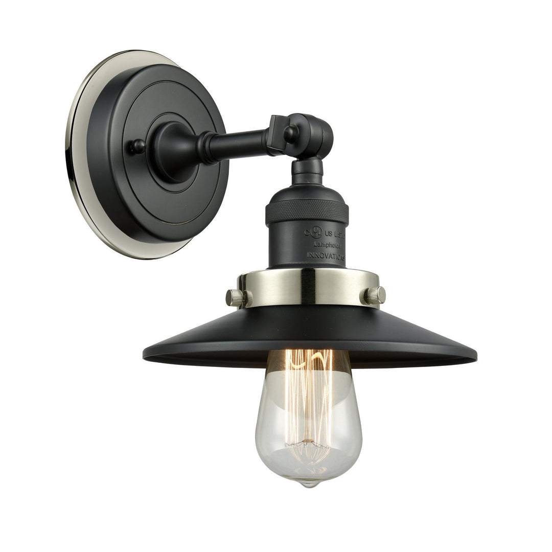 Innovations Franklin Restoration 203BK-BPPN-HRPN-M6-BK Wall Sconce Light - Matte Black